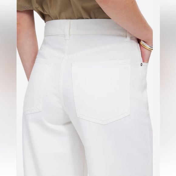 NWT Madewell Superwide-Leg Jeans: Airy Denim Edition Tile White - 30 - Picture 5 of 6